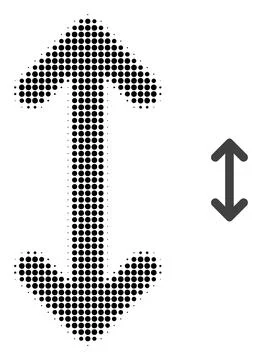 Swap Arrows Vertically Halftone Dotted Icon Illustrazione stock