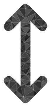 Swap Arrows Vertically Polygonal Mocaic Icon Stockillustratie