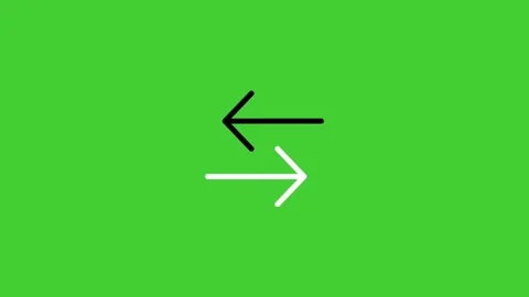 Swap direction arrow animated icon on green screen background Stock Footage 314667382