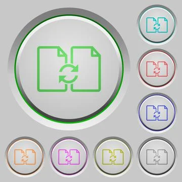 Swap documents push buttons Stock Illustration