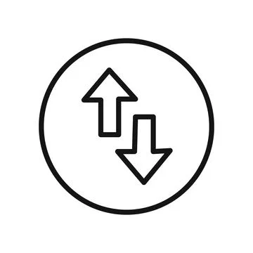 Swap icon linear graphics set vector Stock Illustration