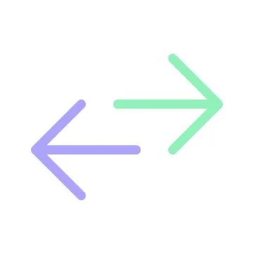 Swap languages flat color ui icon Stockillustratie