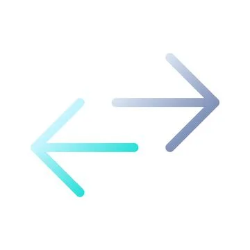 Swap languages flat gradient two-color ui icon Stock Illustration