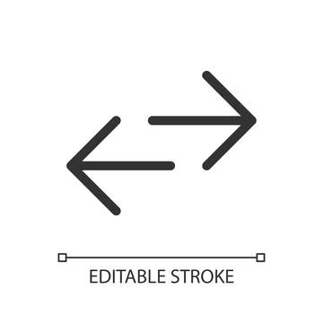 Swap languages pixel perfect linear ui icon Stockillustratie