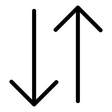 Swap vertical Vector Icon, Lineal style icon Stockillustratie