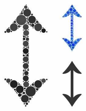 Swap vertically Mosaic Icon of Round Dots Stock Illustration