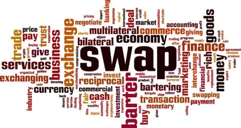 Swap word cloud Stock Illustration