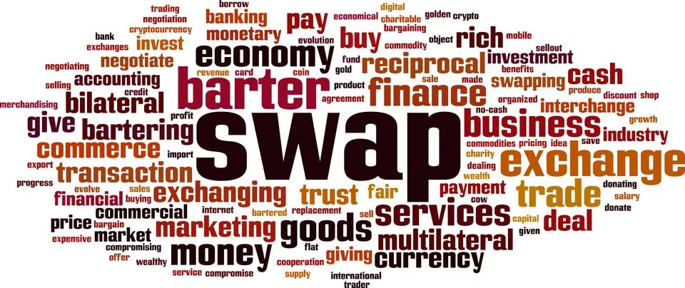 Swap word cloud Stock Illustration
