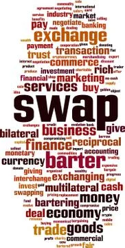 Swap word cloud Stock Illustration