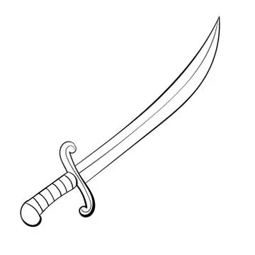 Sward Illustration - Hand drawn Vector Stock Illustration