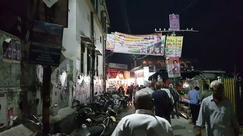 Swarg Ashram bazaar of Rishikesh Stock Footage 88161794