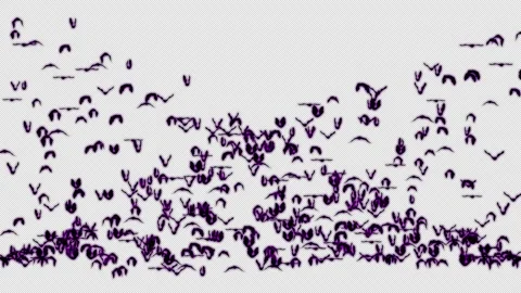 A swarm of bats takes flight (with Alpha Channel) Stock Footage 332916921