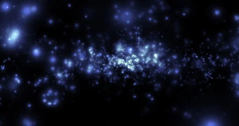 A swarm of chaotically flying blue particles Stock Footage 285601578