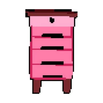 Swarm hive pixel art vector illustration Stock Illustration