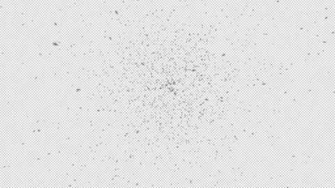 A swarm of insects flies out of the depth of the frame and flies around. Stock Footage 241177504