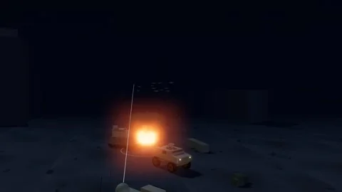Swarm of small drones overwhelms a defended site in a ruined town Stock-Footage 342391196