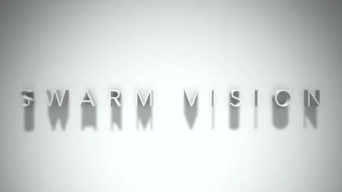 Swarm vision 3D title animation white text on a white background Stock Footage 299749221