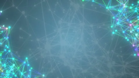 Swarming lights in the corners of the screen.World of science.Abstract science Video stock 102397427
