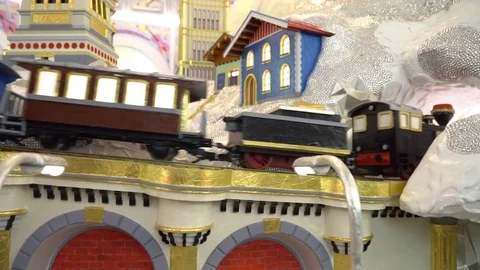 Swarovski model train Stock Footage 84218950