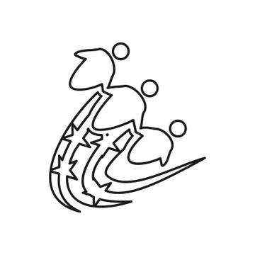 Swash star Commitment Teamwork Together Outline Logo 스톡 일러스트