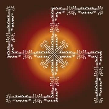 Swastica symbol the holy motif Stock Illustration