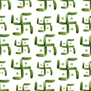Swastik seamless pattern design work Stock Illustration