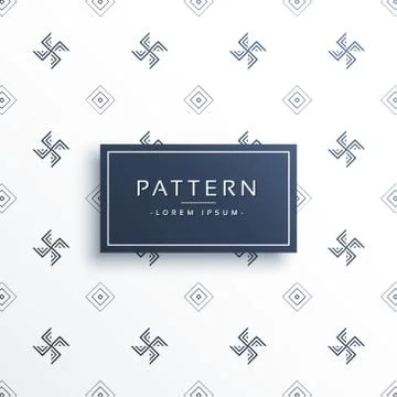Swastik symbol minimal pattern background Stock Illustration