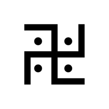 Swastika with dots 스톡 일러스트