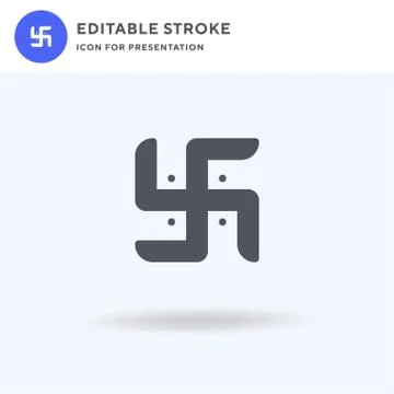 Swastika icon vector, filled flat sign, solid pictogram isolated on white, lo Illustrazione stock