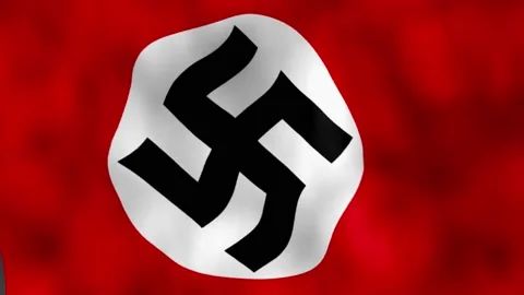 Swastika Nazi Flag waving in the wind.Ab... | Stock Video | Pond5