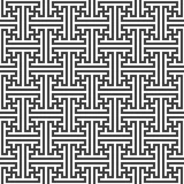Swastika ornament seamless pattern. Stock Illustration