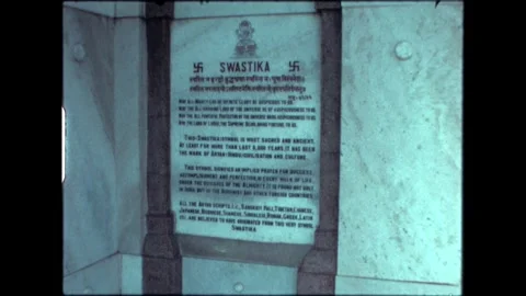 Swastika Plaque in Temple Stock Footage 276292495