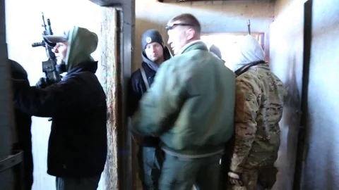 SWAT Instructor Gives Directions to Trainees Stock Footage 70560783