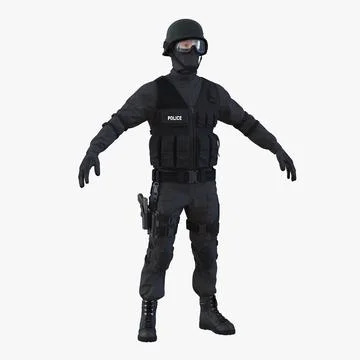 SWAT Man 3D Model 3D Model