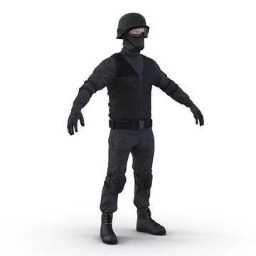 SWAT Man Rigged 2 for Cinema 4D 3D Model ~ 3D Model #91425440