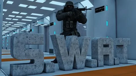 Swat men Stock Illustration