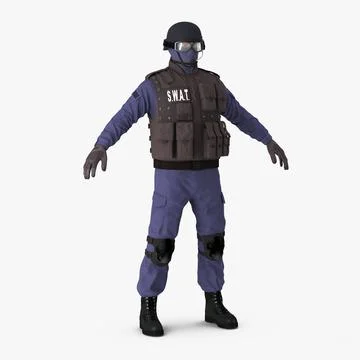 SWAT Policeman 2 3D Model 3D Model