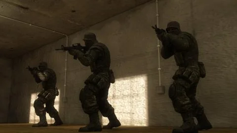 Swat squad forces Stock Illustration