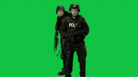 SWAT Team Approach Stock Footage 637591