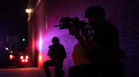 SWAT Team Stock Footage 29758299