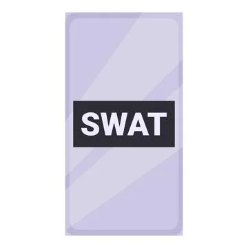 Swat team shield protecting from danger during critical operations Stock Illustration