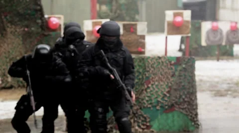 SWAT training Stock Footage