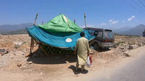 Swat valley from a window of a car Stock Footage 113617873