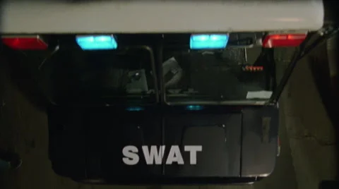 SWAT Van Top Stockbeeldmateriaal 45886791