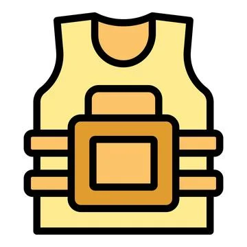 Swat vest icon vector flat Stock Illustration