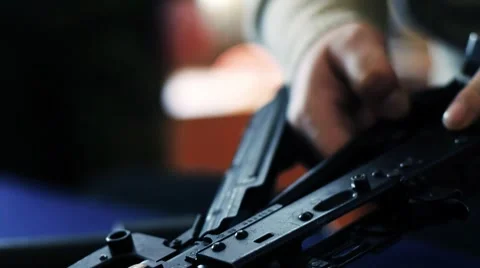 SWAT weapons 1 Stock Footage 7678008