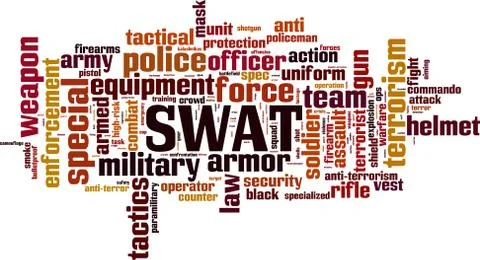 SWAT word cloud Stock Illustration