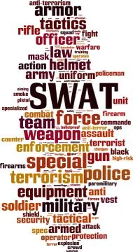 SWAT word cloud Stock Illustration