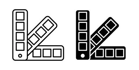 Swatch icon. Style is flat and line symbol Stock Illustration