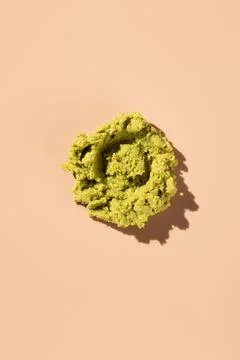 Swatch. Sample and texture of cosmetics, face masks with avocado extract Foto stock
